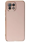 Newface Xiaomi Mİ 11 Lite Kılıf Volet Silikon - Pembe