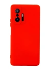 Newface Xiaomi Mi 11T Pro Kılıf Nano içi Kadife Silikon - Kırmızı