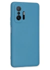 Newface Xiaomi Mi 11T Pro Kılıf Nano içi Kadife Silikon - Mavi