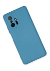 Newface Xiaomi Mi 11T Pro Kılıf Nano içi Kadife Silikon - Mavi
