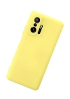 Newface Xiaomi Mi 11T Pro Kılıf Nano içi Kadife Silikon - Sarı