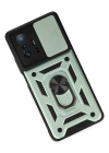 Newface Xiaomi Mi 11T Pro Kılıf Pars Lens Yüzüklü Silikon - Yeşil