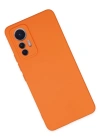 Newface Xiaomi Mi 12 Lite Kılıf Nano içi Kadife Silikon - Turuncu