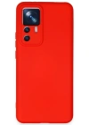Newface Xiaomi Mi 12T Pro Kılıf Nano içi Kadife Silikon - Kırmızı