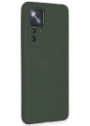Newface Xiaomi Mi 12T Pro Kılıf Nano içi Kadife Silikon - Koyu Yeşil