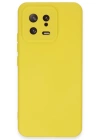 Newface Xiaomi Mi 13 Kılıf Nano içi Kadife Silikon - Sarı