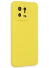 Newface Xiaomi Mi 13 Kılıf Nano içi Kadife Silikon - Sarı
