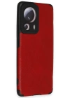 Newface Xiaomi Mi 13 Lite Kılıf Loop Deri Silikon - Kırmızı