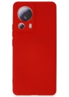 Newface Xiaomi Mi 13 Lite Kılıf Nano içi Kadife Silikon - Kırmızı