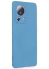 Newface Xiaomi Mi 13 Lite Kılıf Nano içi Kadife Silikon - Mavi
