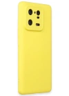 Newface Xiaomi Mi 13 Pro Kılıf Nano içi Kadife Silikon - Sarı