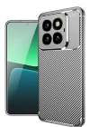 Newface Xiaomi Mi 14T Pro Kılıf Auto Focus Karbon Kapak - Gri