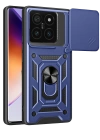 Newface Xiaomi Mi 14T Pro Kılıf Pars Lens Yüzüklü Silikon - Lacivert