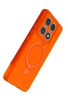 Newface Xiaomi Mi 14T Pro Regal Magsafe Standlı Kapak - Turuncu