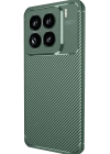 Newface Xiaomi Mi 15 Pro Kılıf Auto Focus Karbon Kapak - Koyu Yeşil