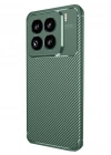 Newface Xiaomi Mi 15 Pro Kılıf Auto Focus Karbon Kapak - Koyu Yeşil
