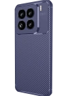 Newface Xiaomi Mi 15 Pro Kılıf Auto Focus Karbon Kapak - Lacivert