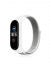 Newface Xiaomi Mi Band 4 Hasırlı Cırtcırtlı Kordon - Beyaz