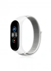 Newface Xiaomi Mi Band 4 Hasırlı Cırtcırtlı Kordon - Beyaz