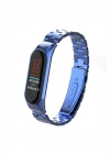 Newface Xiaomi Mi Band 4 Metal Baklalı Kordon - Mavi