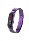 Newface Xiaomi Mi Band 4 Metal Baklalı Kordon - Mor