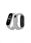 Newface Xiaomi Mi Band 4 Spor Delikli Kordon - Gri-Beyaz