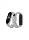 Newface Xiaomi Mi Band 4 Spor Delikli Kordon - Gri-Beyaz