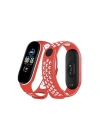Newface Xiaomi Mi Band 4 Spor Delikli Kordon - Kırmızı-Beyaz