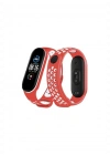 Newface Xiaomi Mi Band 4 Spor Delikli Kordon - Kırmızı-Beyaz