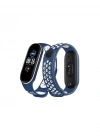 Newface Xiaomi Mi Band 4 Spor Delikli Kordon - Lacivert-Beyaz