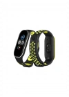Newface Xiaomi Mi Band 4 Spor Delikli Kordon - Siyah-Yeşil-Beyaz