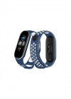 Newface Xiaomi Mi Band 6 Spor Delikli Kordon - Lacivert-Beyaz