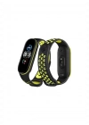 Newface Xiaomi Mi Band 7 Spor Delikli Kordon - Siyah-Yeşil