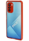 Newface Xiaomi Poco F3 Kılıf Miami Şeffaf Silikon - Kırmızı