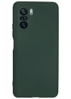 Newface Xiaomi Poco F3 Kılıf Nano içi Kadife Silikon - Koyu Yeşil