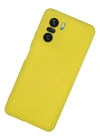Newface Xiaomi Poco F3 Kılıf Nano içi Kadife Silikon - Sarı