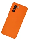 Newface Xiaomi Poco F3 Kılıf Nano içi Kadife Silikon - Turuncu