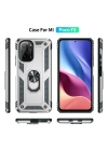 Newface Xiaomi Poco F3 Kılıf Sofya Yüzüklü Silikon Kapak - Gümüş
