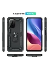 Newface Xiaomi Poco F3 Kılıf Sofya Yüzüklü Silikon Kapak - Siyah