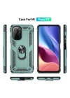 Newface Xiaomi Poco F3 Kılıf Sofya Yüzüklü Silikon Kapak - Yeşil