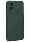 Newface Xiaomi Poco M4 Pro 4G Kılıf Nano içi Kadife Silikon - Koyu Yeşil