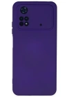 Newface Xiaomi Poco M4 Pro 4G Kılıf Nano içi Kadife Silikon - Mor