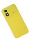 Newface Xiaomi Poco M4 Pro 4G Kılıf Nano içi Kadife Silikon - Sarı