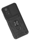 Newface Xiaomi Poco M4 Pro 4G Kılıf Pars Lens Yüzüklü Silikon - Siyah