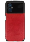 Newface Xiaomi Poco M5 Kılıf Loop Deri Silikon - Kırmızı