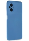 Newface Xiaomi Poco M5 Kılıf Nano içi Kadife Silikon - Mavi