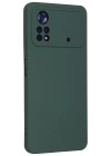 Newface Xiaomi Poco X4 Pro 5G Kılıf Nano içi Kadife Silikon - Koyu Yeşil