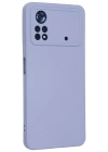 Newface Xiaomi Poco X4 Pro 5G Kılıf Nano içi Kadife Silikon - Lila
