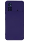 Newface Xiaomi Poco X4 Pro 5G Kılıf Nano içi Kadife Silikon - Mor