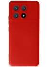 Newface Xiaomi Poco X6 Pro Kılıf Nano içi Kadife Silikon - Kırmızı